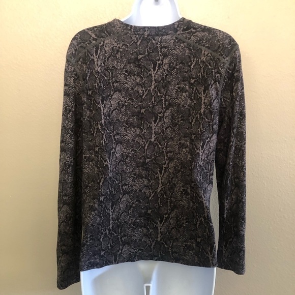 Rails Sami Snakeskin Print Modal V-Neck Long-Sleeve Top Size XS - Picture 3 of 11